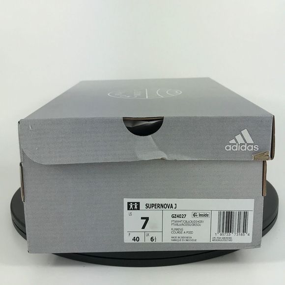 Adidas Supernova J White Athletic Running Shoes GZ4027 Men’s Size 7 - Picture 11 of 12